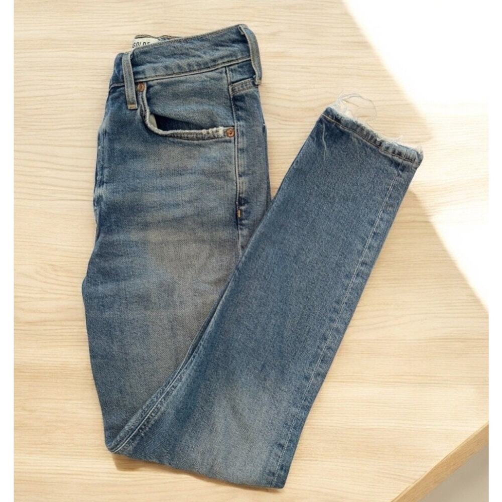 Agolde | Nico high rise slim crop in medium wash denim jeans | size 26